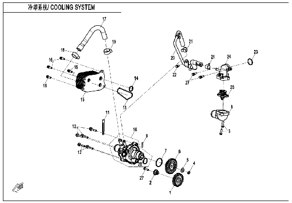 E08-A COOLING SYSTEM (STANDARD)