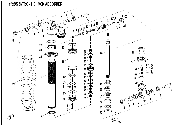 F05-2-C-V2 FRONT SHOCK ABSORBER (GAS, RUSSIA)