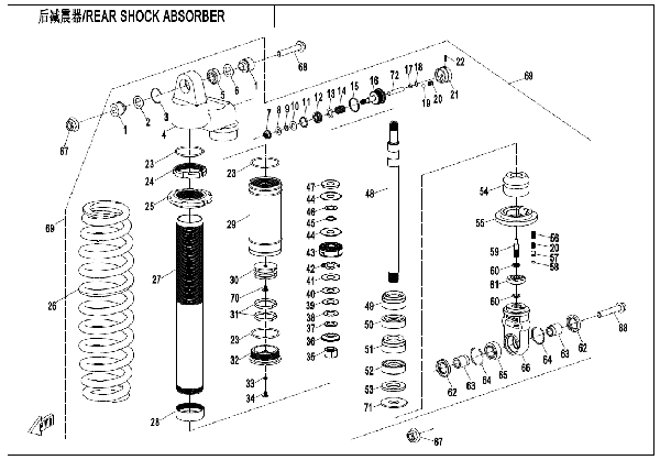 F06-2-C-V2 REAR SHOCK ABSORBER (GAS, RUSSIA)
