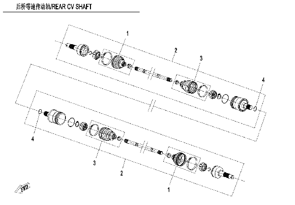 F28 REAR CV SHAFT