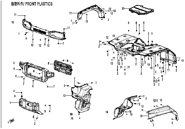 F04-1 FRONT PLASTICS