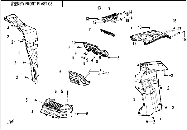 F04-2 FRONT PLASTICS