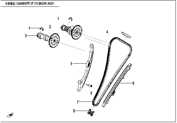 E02-4 CAMSHAFT OF CYLINDER ASSY