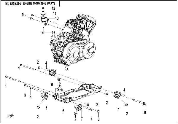 F00-1 ENGINE MOUNTING PARTS