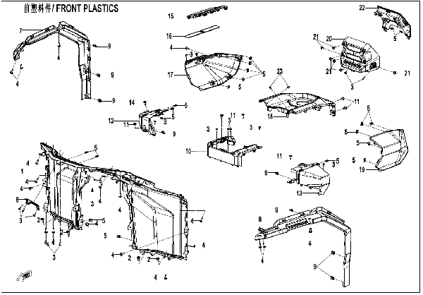F04-2 FRONT PLASTICS