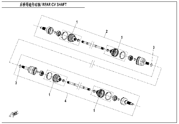 F28 REAR CV SHAFT