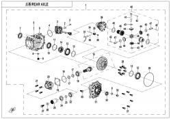 F33-B REAR AXLE (WITH DIFFERENTIAL)