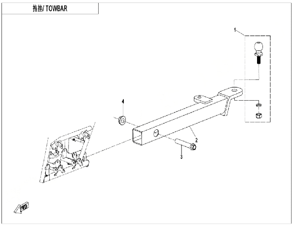 F40-B TOWBAR (BOLT CONNECTION)