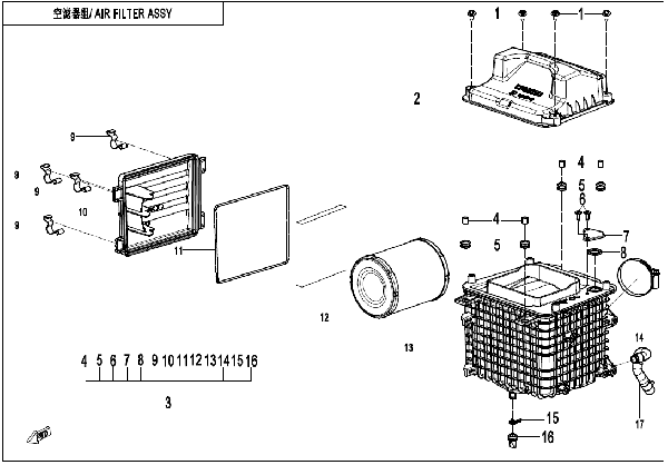 F41 AIR FILTER ASSY