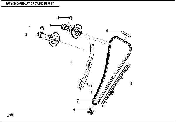 E02-4 CAMSHAFT OF CYLINDER ASSY