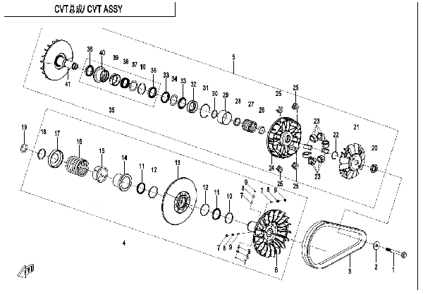 E05-V1 CVT ASSY