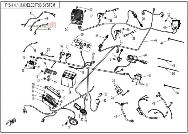 NÁHRADNÉ DIELY CF MOTO UTV 830 EFI - Elektrický systém