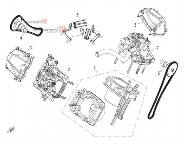 NÁHRADNÉ DIELY CF MOTO UTV 830 EFI - Hlava valca a valec