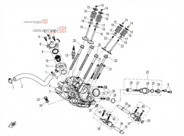 NÁHRADNÉ DIELY CF MOTO UTV 830 EFI - Hlava valca (ventily)