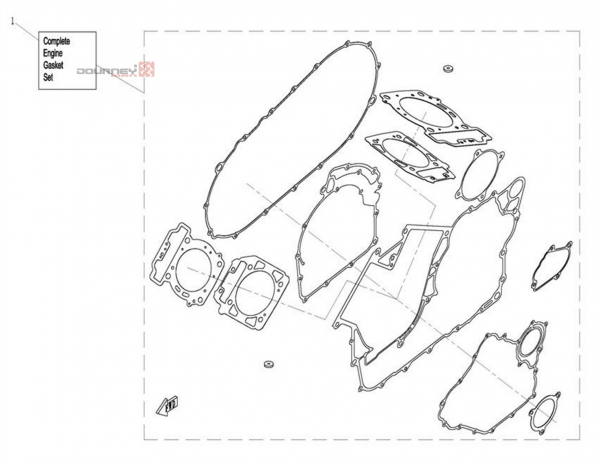 NÁHRADNÉ DIELY CF MOTO UTV 830 EFI - Motorové tesnenie