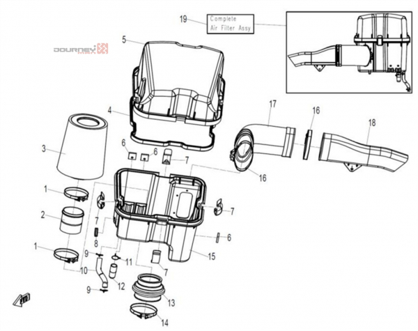 NÁHRADNÉ DIELY CF MOTO UTV 830 EFI - Vzduchový filter