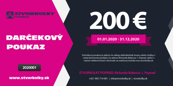 Darčekový poukaz 200€