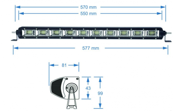 SHARK LED Light Bar, ETI LED, 21,5